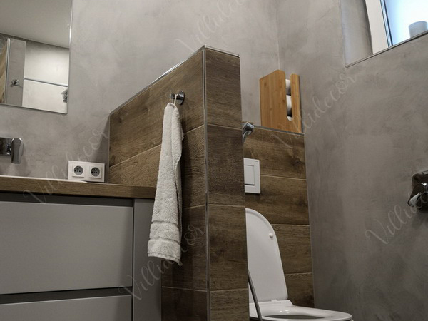 Realizace stěrky Topciment - kopelna a podlahy - Villidecor.cz