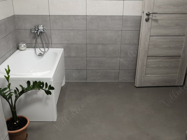 Realizace stěrky Topciment - kopelna a podlahy - Villidecor.cz
